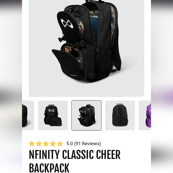 Nfinity Cheer Black Performance Backpack - Picture 8 of 9